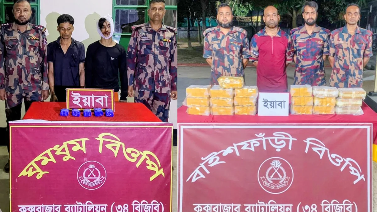 বিজিবির পৃথক অভিযানে ২ লাখ পিস ইয়াবাসহ ২ জন রোহিঙ্গা আটক